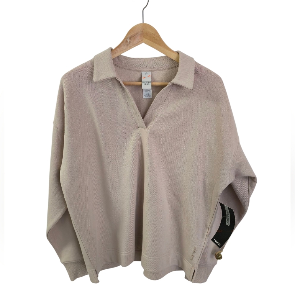NWT Head Women's Polo Sweatshirt Mushroom Size Large